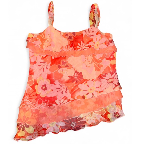 dressbarn Tops - Y2k Floral Women's Sleeveless Boho Top -